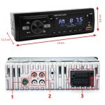 Player Auto dimensiune 1DIN, 4 x 50W, model AW1003, cu Bluetooth, Radio, MP3, AUX, Card, Telecomanda - imagine 5