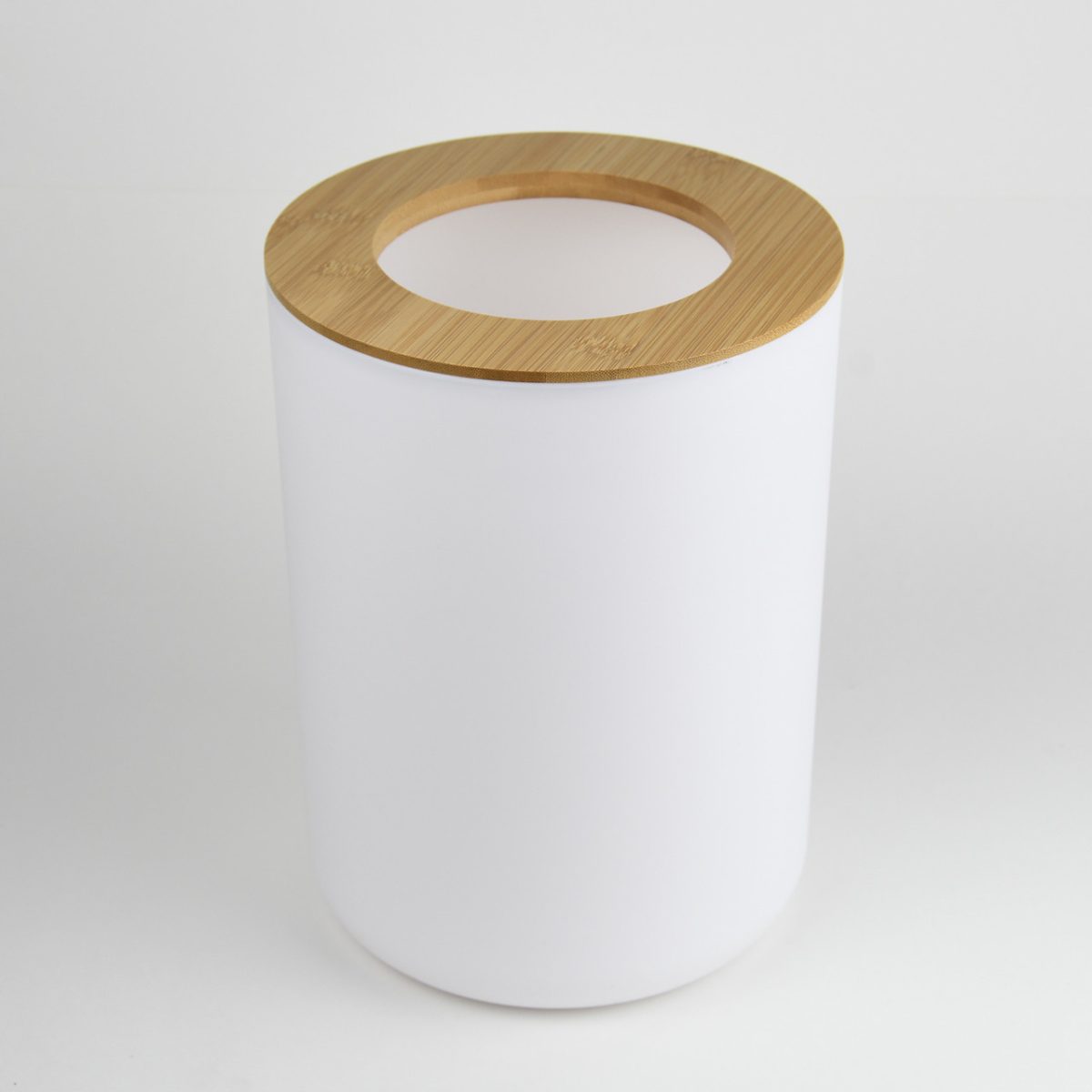 Set Elegant pentru baie format din 6 piese, ABS + lemn, culoare alb/maro - imagine 3