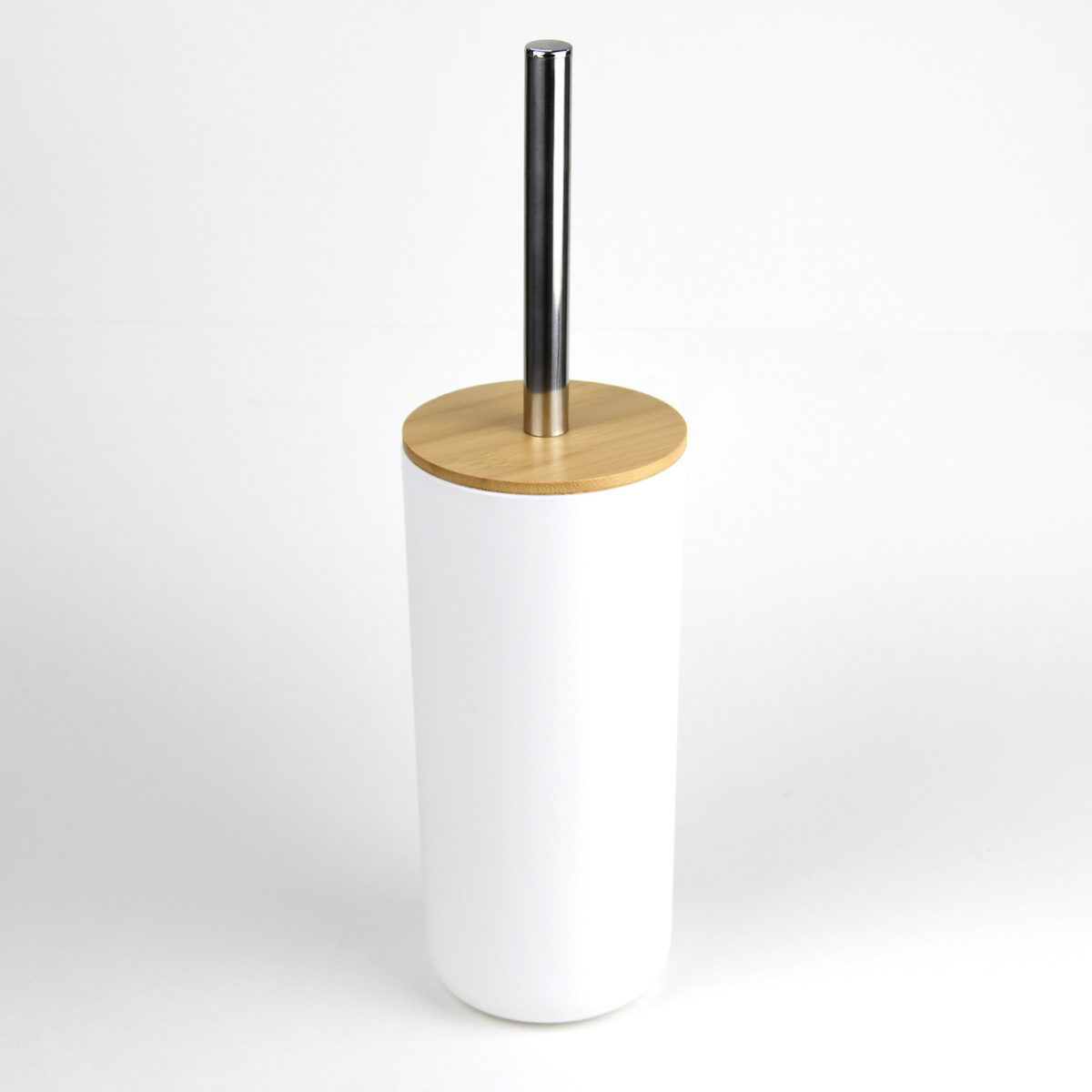 Set Elegant pentru baie format din 6 piese, ABS + lemn, culoare alb/maro - imagine 4