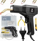 Pistol Profesional pentru lipit/sudat plastic, kit pentru repararea fisurilor din plastic, polipropilena, 400 capse de intarire, putere 50W, culoare Negru, Cod: AVX-WT-WG-X80