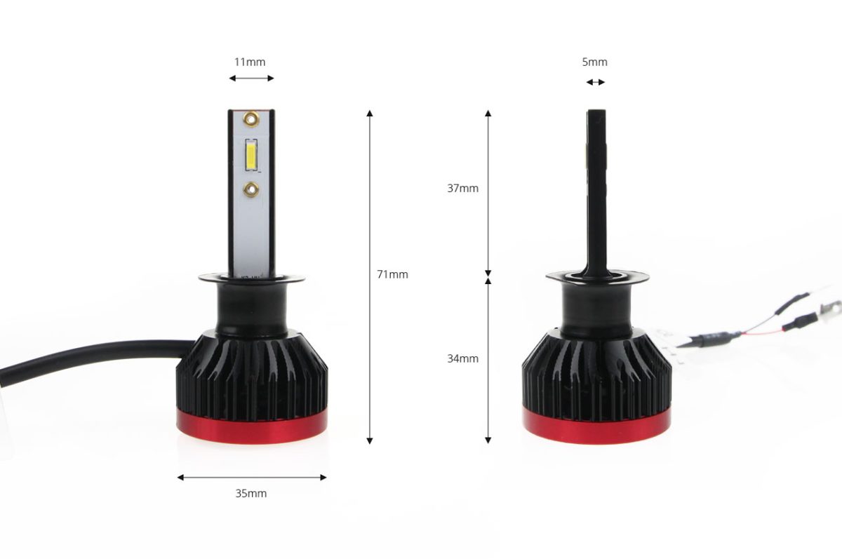 Becuri auto LED BF Series AMiO compatibil H1, destinat competitiilor auto sau off-road - imagine 2