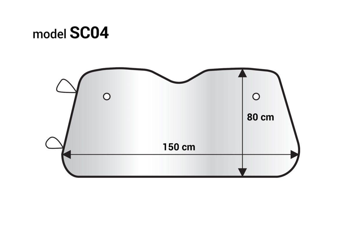 Parasolar parbriz argintiu din spuma EPE 150x80 cm - imagine 2