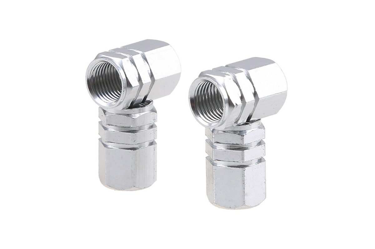 Set capacele auto pentru ventil hexagon argintiu 4 buc - imagine 3