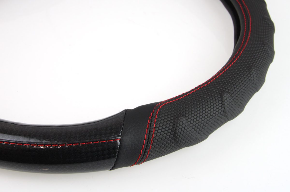 Husa volan Waves + cusatura rosie SWC-21-M (37-39cm) - imagine 2