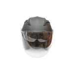 Casca moto tip jet neagra cu viziera transparenta si ochelari de soare marimea XL, model Urban - imagine 2