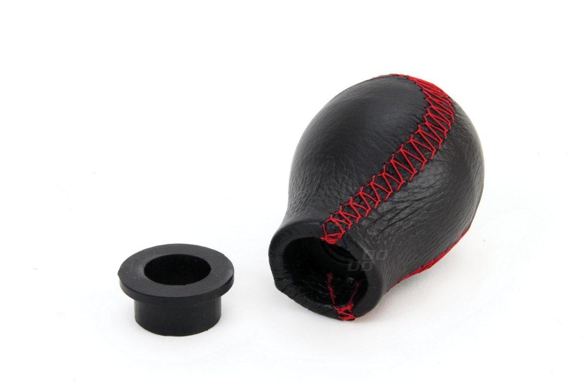 Nuca schimbator de viteza din piele cu cusatura rosie - imagine 2