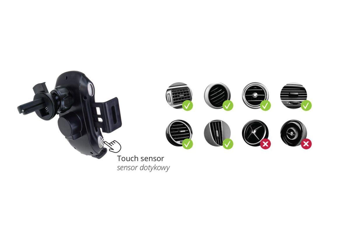 Suport auto inteligent pentru telefon cu incarcare wireless PHW-02 - imagine 3