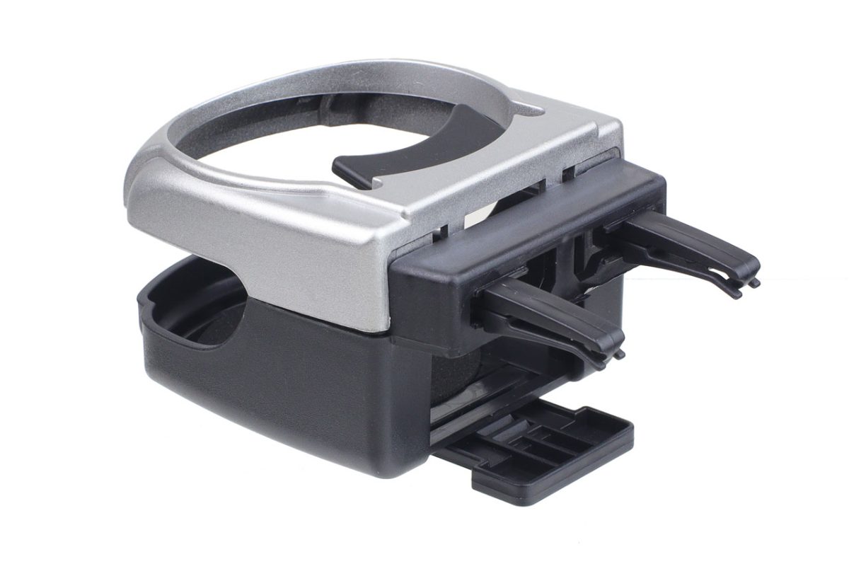 Suport auto universal pentru pahare, montaj in grila de ventilatie, culoare argintiu, DH-04 - imagine 3