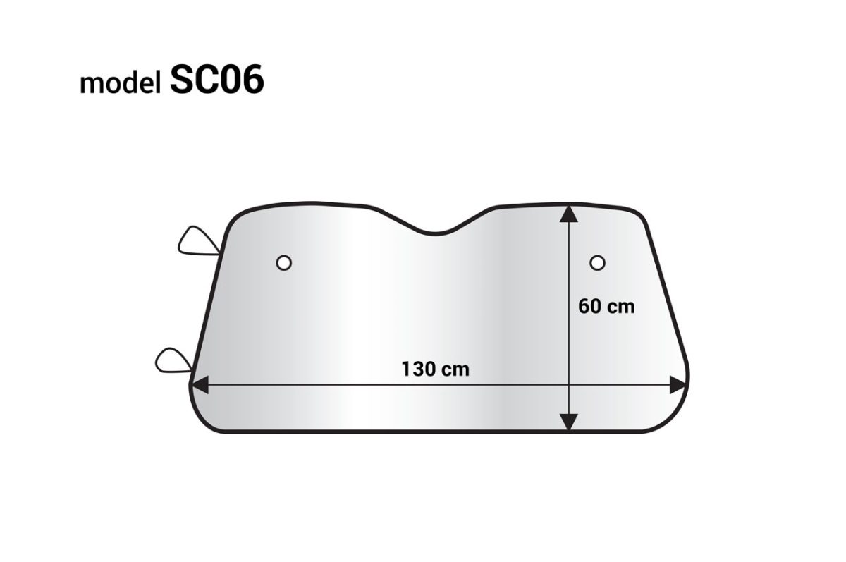 Parasolar parbriz argintiu din spuma EPE 130x60 cm - imagine 2