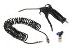Set de suflat cu pistol, furtun spiralat, cuplaje, 13ATM
