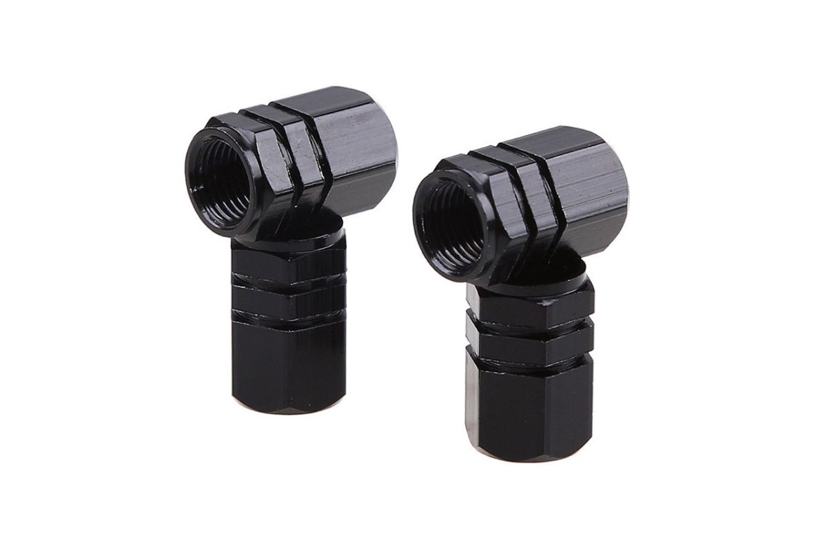 Set capacele auto pentru ventil hexagon negru 4 buc - imagine 3