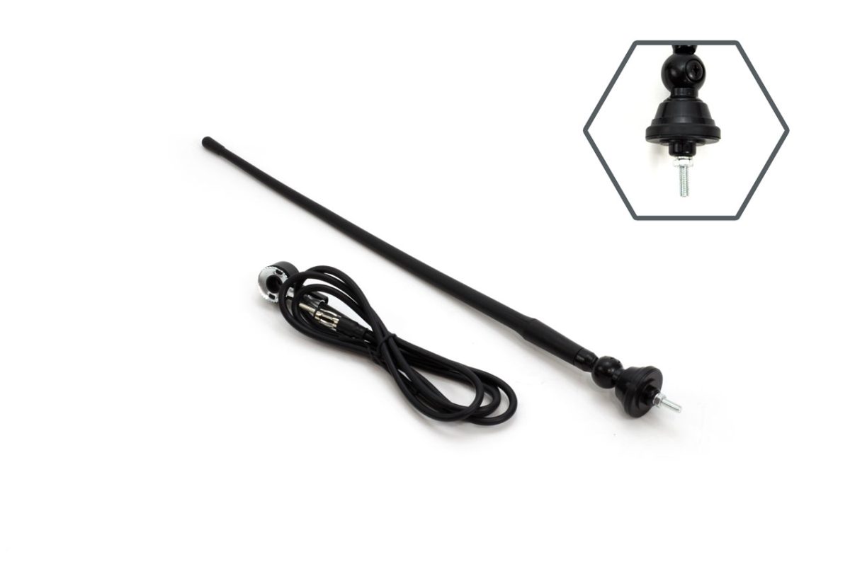 Antena radio auto universala 34cm cu adaptor 5mm ANT02 - imagine 2