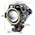Proiector LED cu Lupa, Angel Eye ALB si Devil Eye RED, alimentare 12V, pentru Off-Road, ATV, SSV, UTV - imagine 5