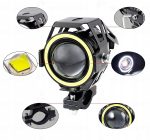 Proiector LED cu Lupa, Angel Eye ALB si Devil Eye RED, alimentare 12V, pentru Off-Road, ATV, SSV, UTV - imagine 11