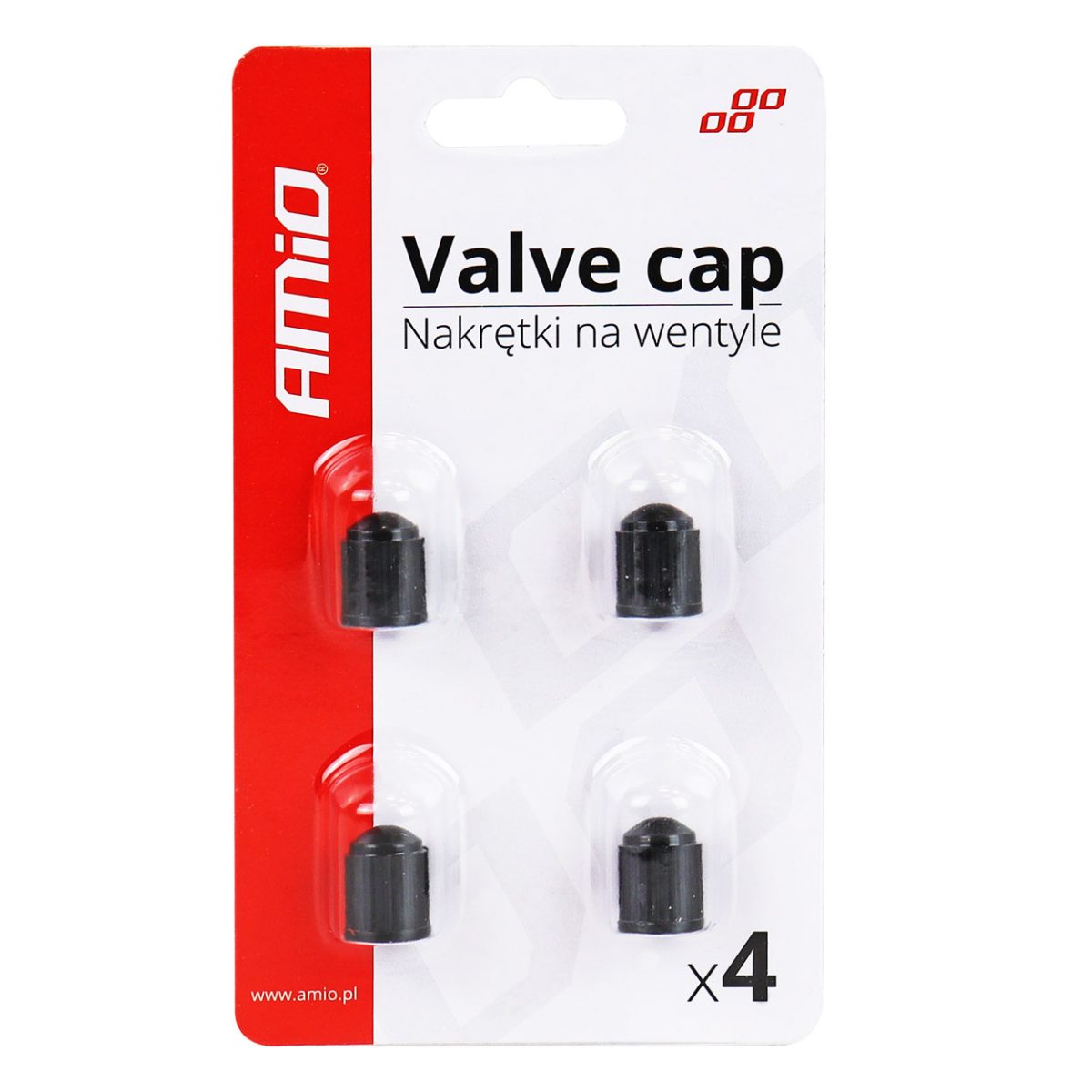 Set 4 capacele auto din plastic pentru ventil, culoare Neagra - imagine 3