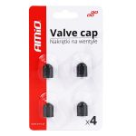 Set 4 capacele auto din plastic pentru ventil, culoare Neagra - imagine 3