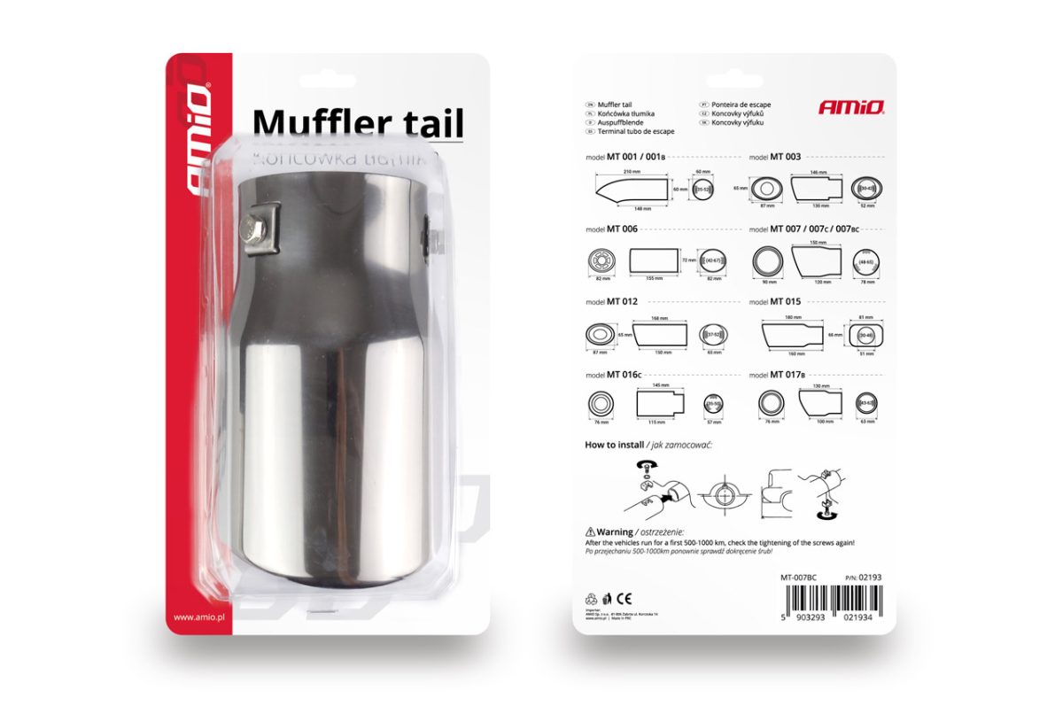 Ornament toba esapament din otel inoxidabil MT 007BC - FUMURIU - imagine 3