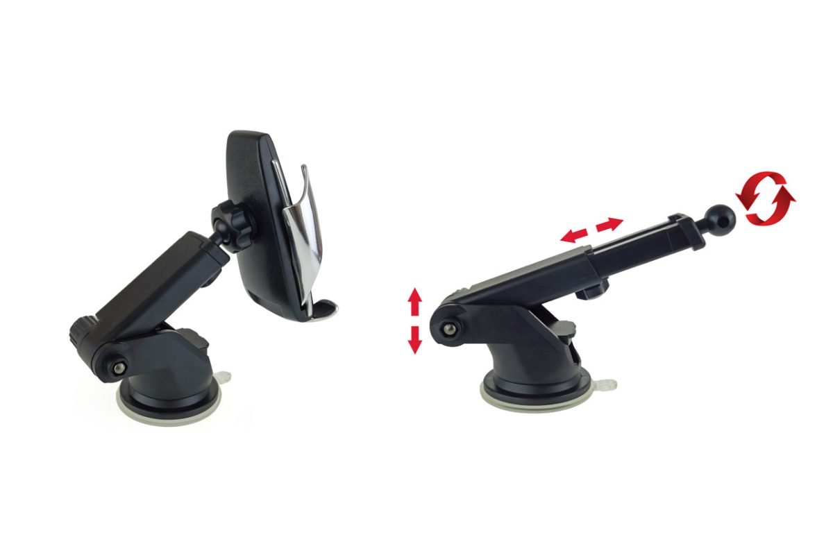 Suport auto inteligent pentru telefon cu incarcare wireless PHW-01 - imagine 4