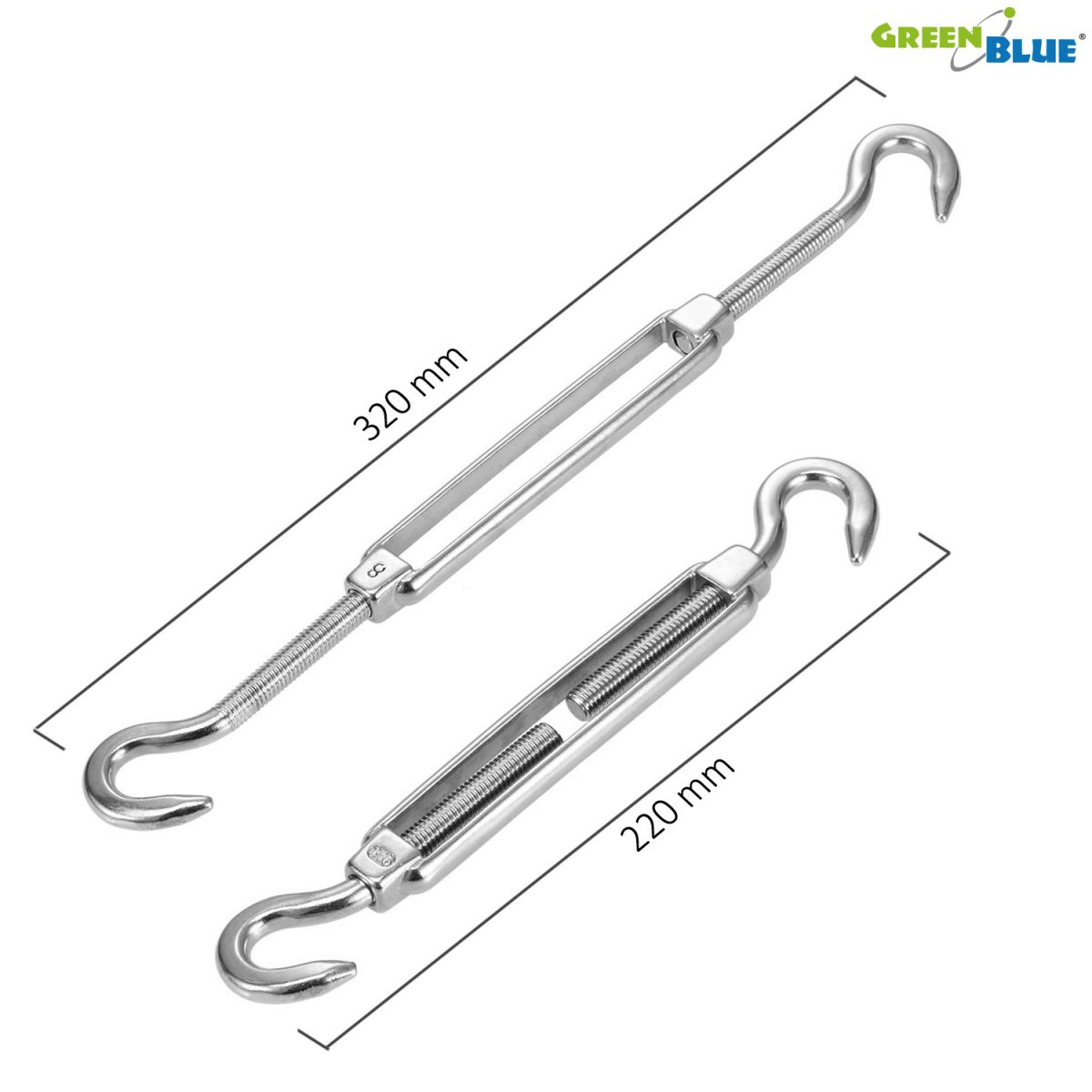 Set montaj Umbrar de Gradina din INOX GB508, 9 piese - imagine 5