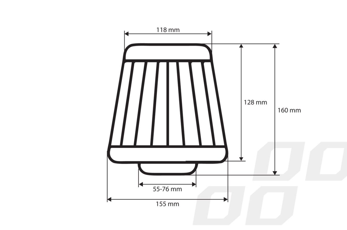 Filtru de aer conic rosu cu 3 adaptoare - imagine 4