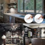 Set 6 Lampi LED Wireless, autoadezive, cu telecomanda, pentru iluminat scari sau mobilier - imagine 4