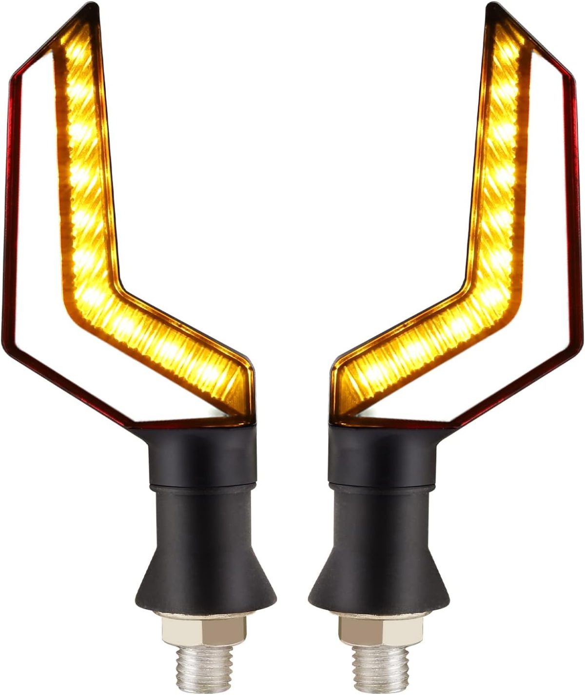 Set 2 lampi Semnalizare Moto, model BUMERANG, cu 2 functii, pozitie si semnalizare, tensiune 12V - imagine 2