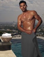 Prosop din microfibra super absorbant cu uscare rapida, 100 x 50 cm, culoare Gri - imagine 4