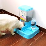 Distribuitor de alimente si apa pentru animale, 2in1, culoare Albastru - imagine 3