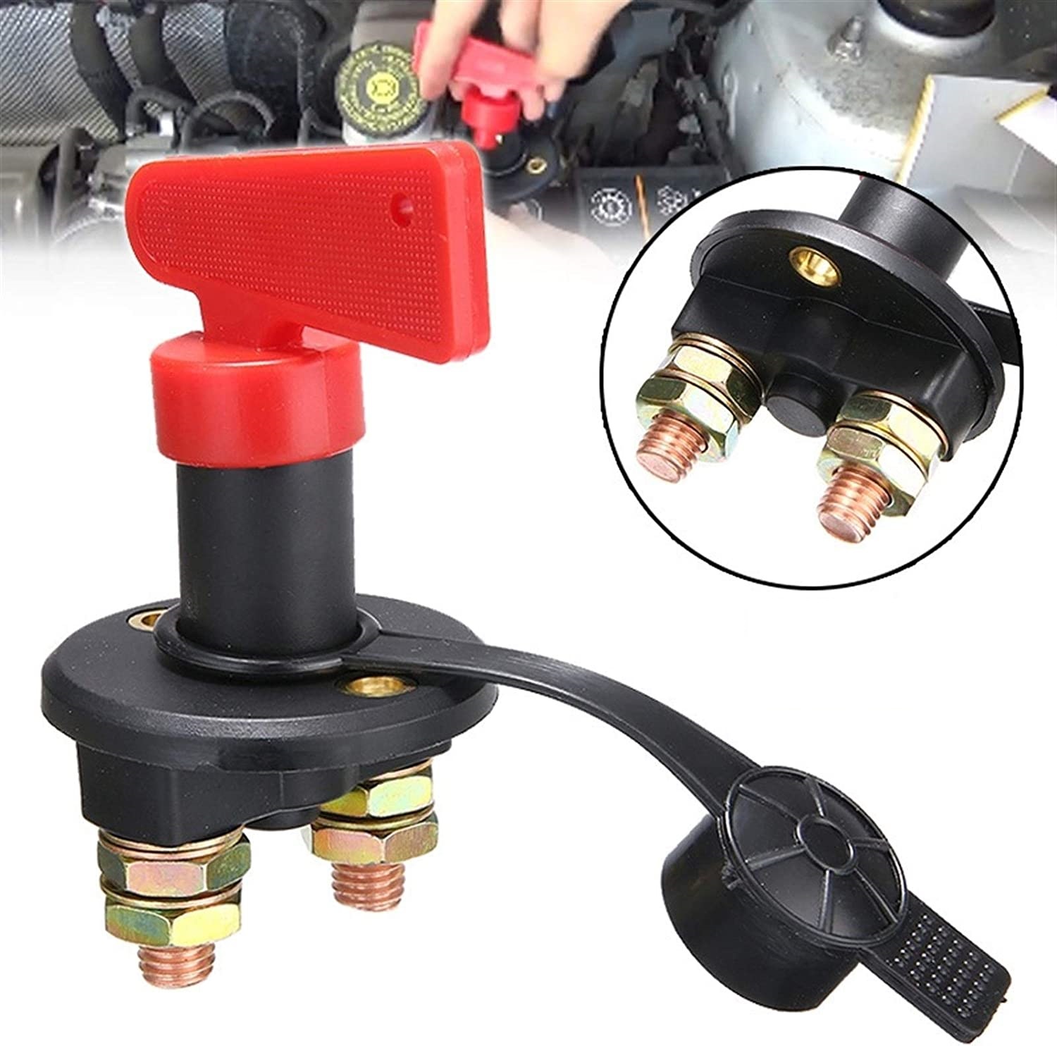 7139jVQRncL._AC_SL1500_.jpg Intrerupator "Contact General" dimensiune MICA pentru Autoutilitara, 12V - 24V, cu cheie din plastic - imagine 1