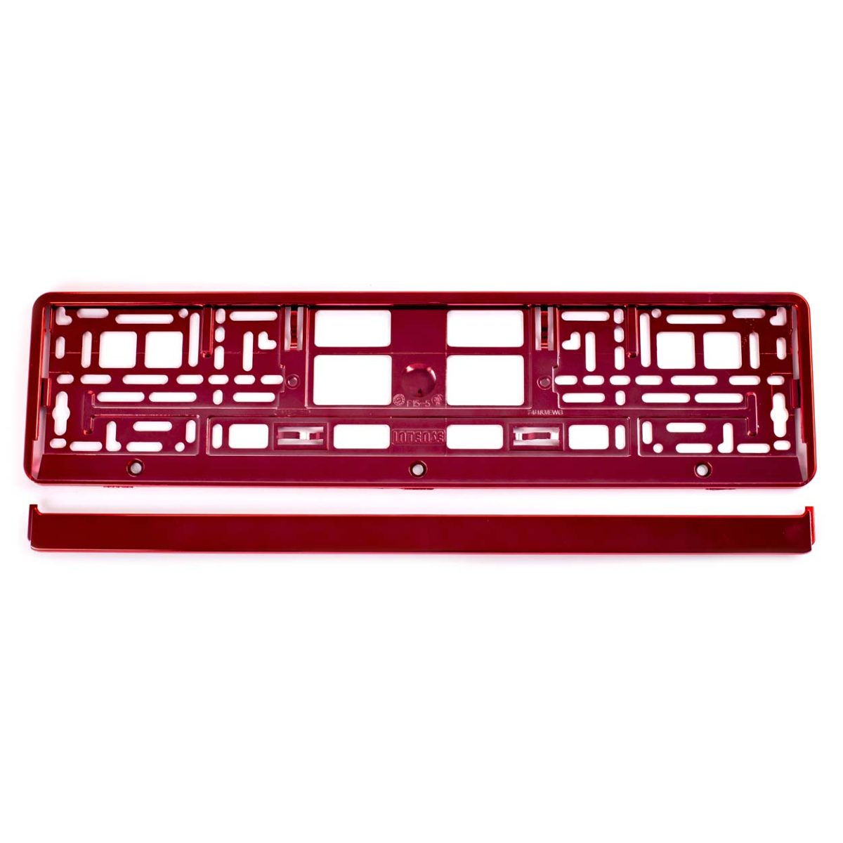 Suport numar inmatriculare din plastic, calitate Premium, culoare ROSIE - imagine 2