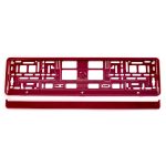 Suport numar inmatriculare din plastic, calitate Premium, culoare ROSIE - imagine 2