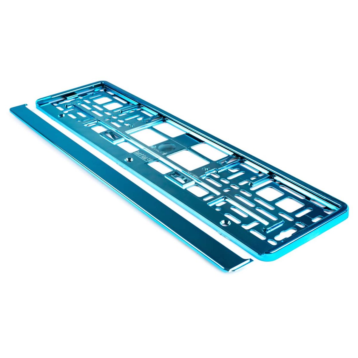 Suport numar inmatriculare din plastic, calitate Premium, culoare TURQUOISE - imagine 3