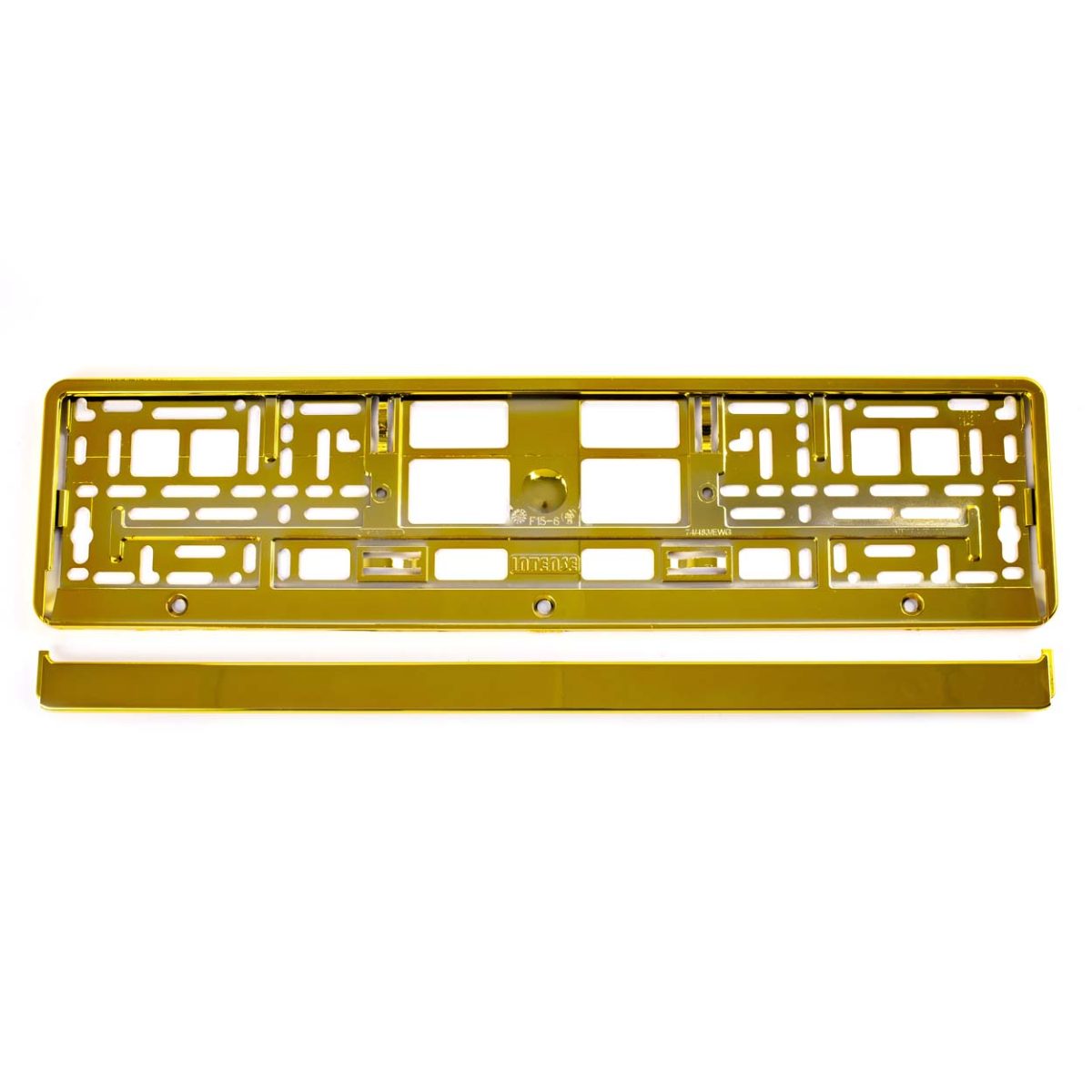 Suport numar inmatriculare din plastic, calitate Premium, culoare AURIU - imagine 2