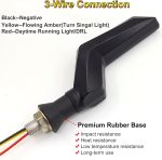 Set 2 lampi Semnalizare Moto, model BUMERANG, cu 2 functii, pozitie si semnalizare, tensiune 12V - imagine 4