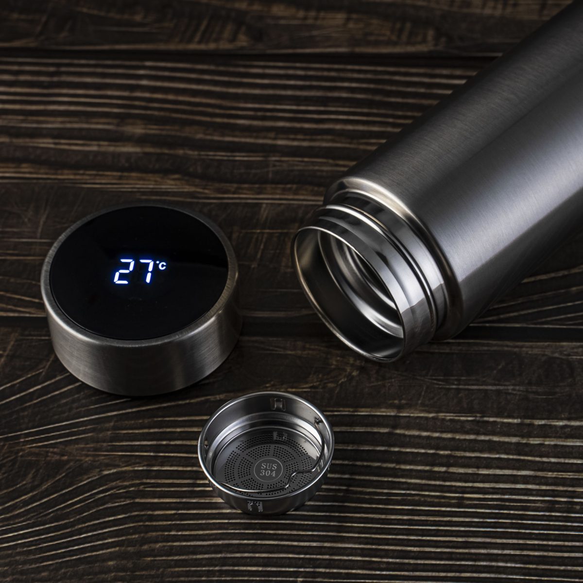 Recipient Termos SMART CUP LED, 500ml, cu afisaj temperatura - imagine 2