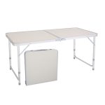 Masa Pliabila din aluminiu cu blat MDF pentru picnic, dimensiune 120 x 60 cm - imagine 2