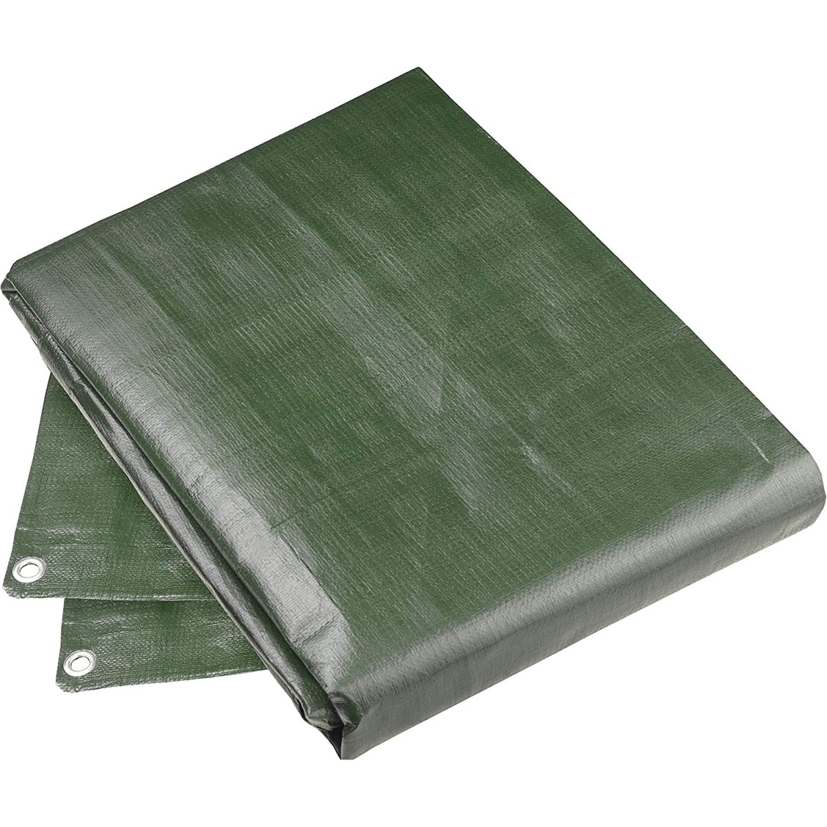 Prelata Impermeabila cu ochiuri metalice de prindere, dimensiune 6,0m x 8,0m, densitate 120g/m2, culoare verde - imagine 5