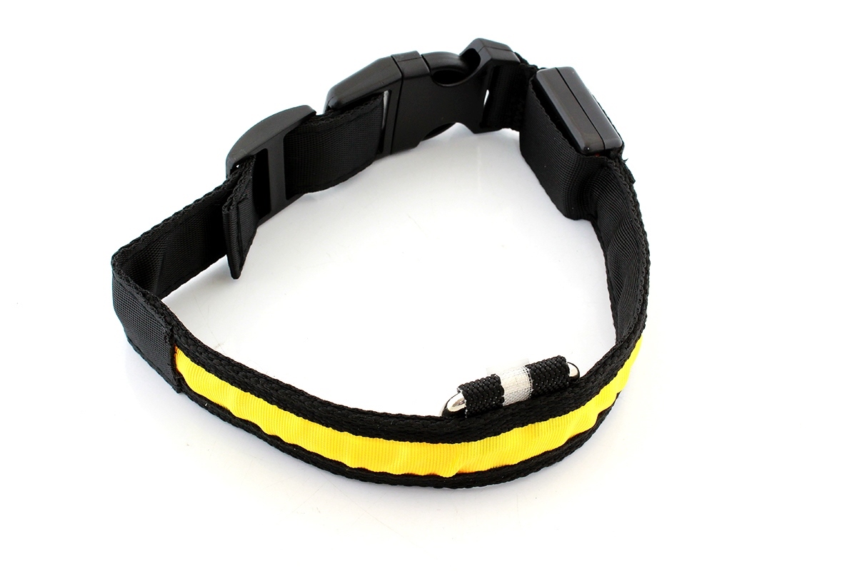 AG232B_ag232b_02.jpg Zgarda iluminata cu LED pentru caine sau pisica, culoare Galben, AVX-AG232B - imagine 1