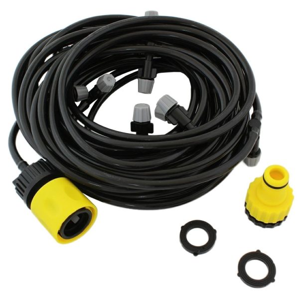 Set cortina de vapori pentru racorire terasa cu 11 aspersoare, model XXL, lungime 10m