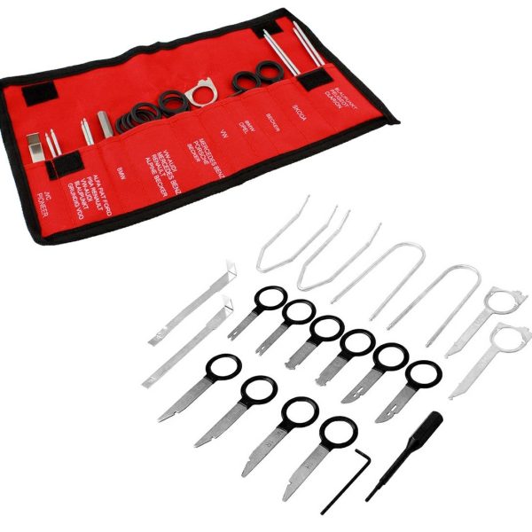 Set Profesional cu 20 chei extractoare pentru demontarea playerului/radioului auto, AVX-AG363C