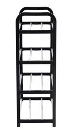 Raft Elegant pentru depozitare Pantofi sau Pantaloni, cu traverse metalice, 4 nivele, dimensiuni 58 x 42 x 18 cm - imagine 4