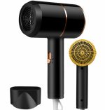 Uscator de par pentru casa sau calatorii, alimentare 220V, culoare Neagra, AVX-AG440E