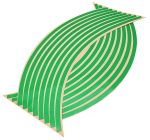 Set 16 ornamente Reflectorizante pentru jante auto, moto, culoare Verde - imagine 3