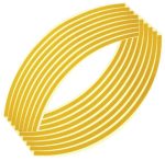 Set 16 ornamente Reflectorizante pentru jante auto, moto, culoare Galben - imagine 3