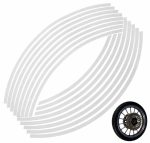 Set 16 ornamente Reflectorizante pentru jante auto, moto, culoare Argintiu - imagine 2