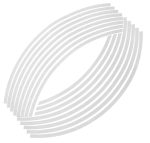 Set 16 ornamente Reflectorizante pentru jante auto, moto, culoare Argintiu - imagine 3