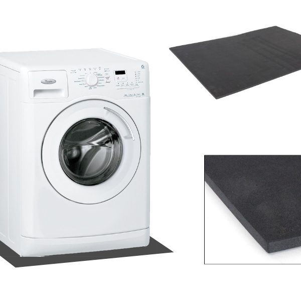 Covor anti-vibratii pentru masina de spalat sau uscator rufe, 6 mm, culoare neagra