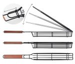 Ustensila de tip "cos" cu maner pentru preparat legume la gratar - imagine 4