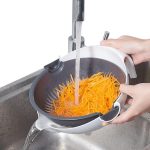 Taietor de legume rotativ, multifuncțional, 3 functii, 5 lame inlocuibile - imagine 3