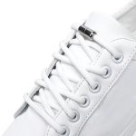 Sireturi elastice SMART pentru incaltaminte cu clema metalica, culoare alba - imagine 2